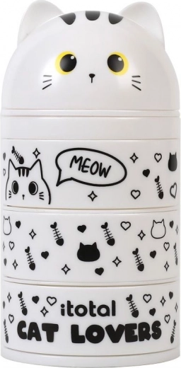 Adorable diseño de gato blanco