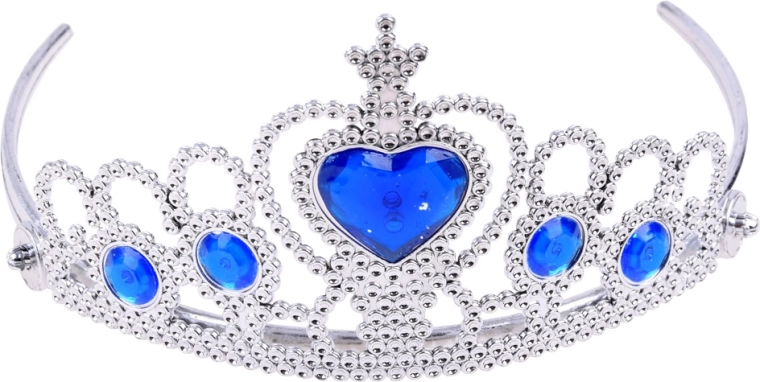Corona brillante con piedras azules