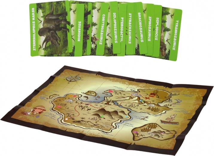 Tarjetas educativas y mapa