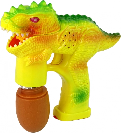 Adorable dinosaurio que lanza burbujas