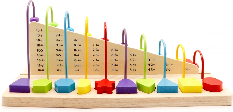 Formas y números de colores