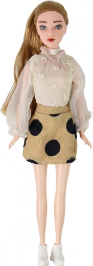 Muñeca con estilo con pelo largo rubio