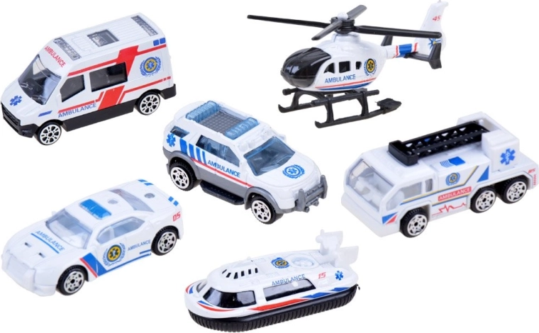 Set realista de vehículos de rescate