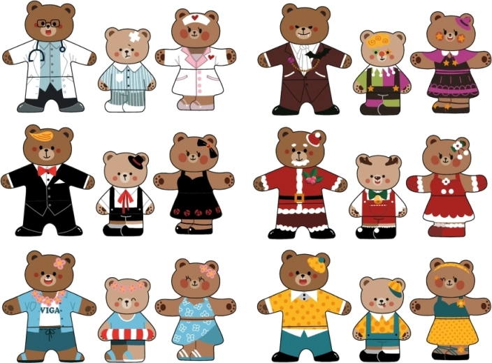 54 piezas para combinaciones infinitas