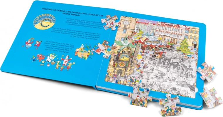 Puzzle con ilustraciones de Praga