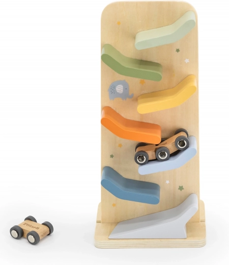 Diversión en acción con la pista de cochecito