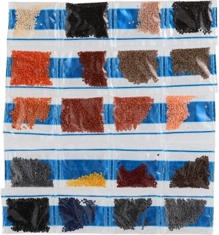 Amplia paleta de piedras brillantes