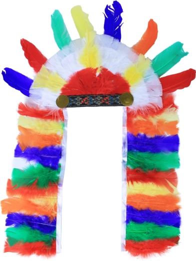 Plumas multicolor llamativas