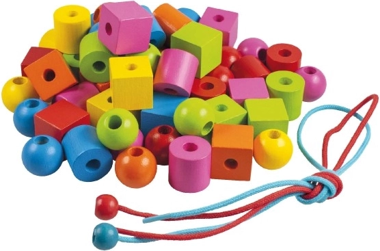 Cuentas grandes y coloridas para manos pequeñas