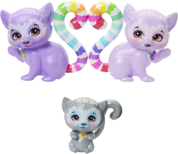 Corazón con colas arcoíris