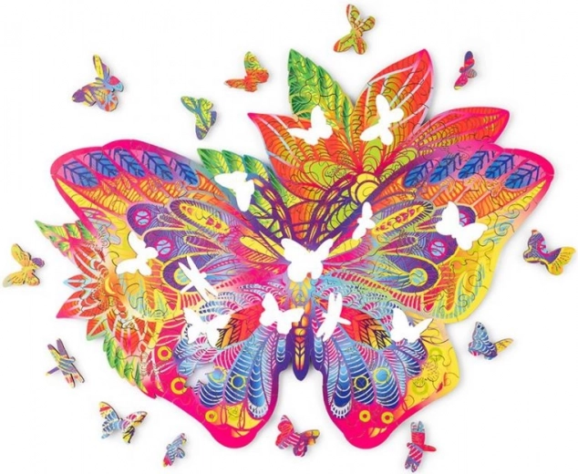 Motivo de mariposa multicolor