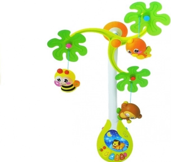 Melodías relajantes y luz nocturna