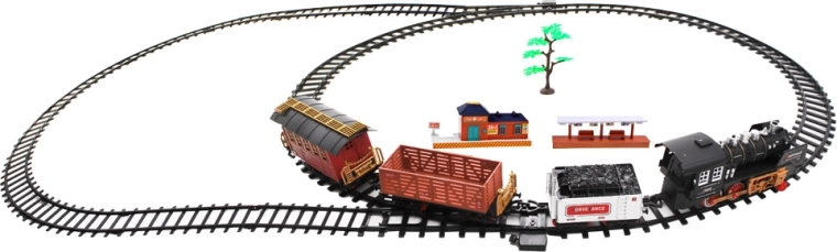 Gran circuito ovalado con desvío y accesorios