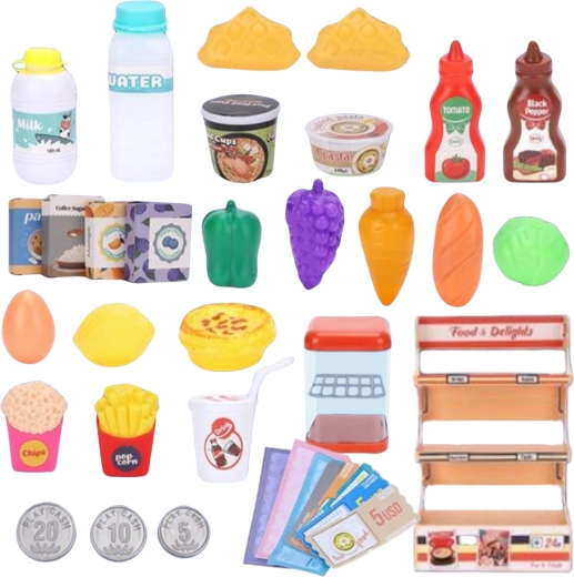 Set completo de alimentos y accesorios