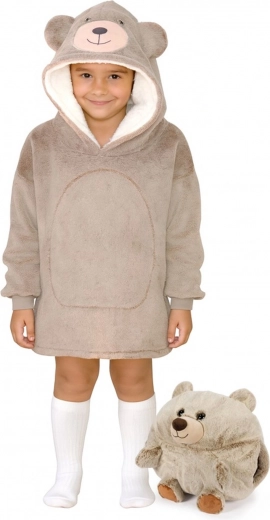 Adorable diseño de oso con gran capucha