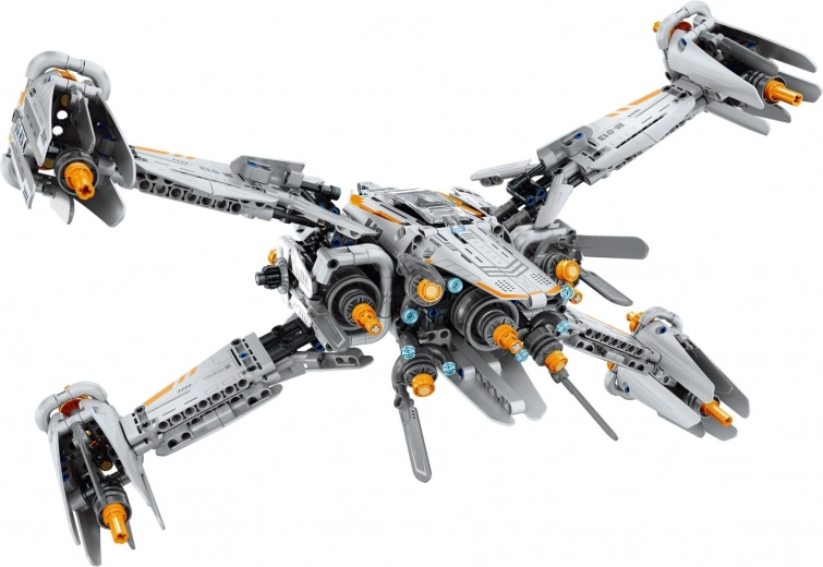 Motores detallados y toberas giratorias