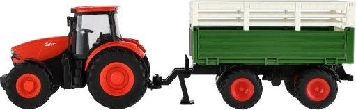 Tractor realista con remolque desmontable