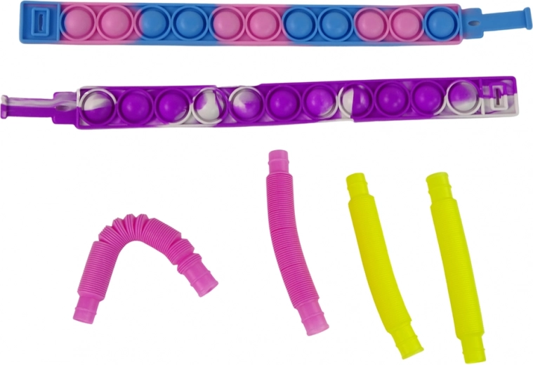 Tubitos y cuerdas elásticas para estirar y efectos sonoros