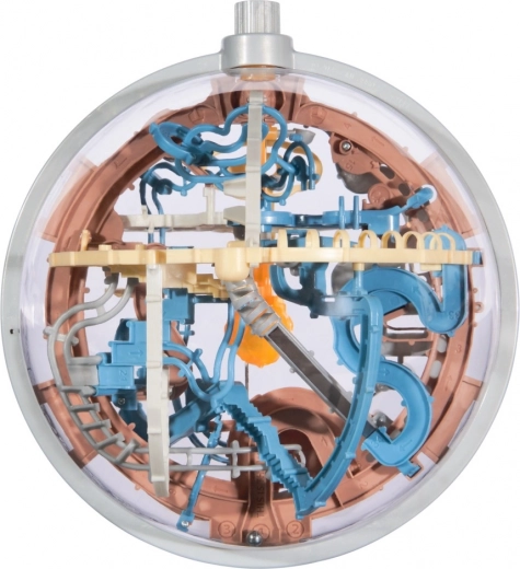 Esfera 3D transparente con recorrido complejo