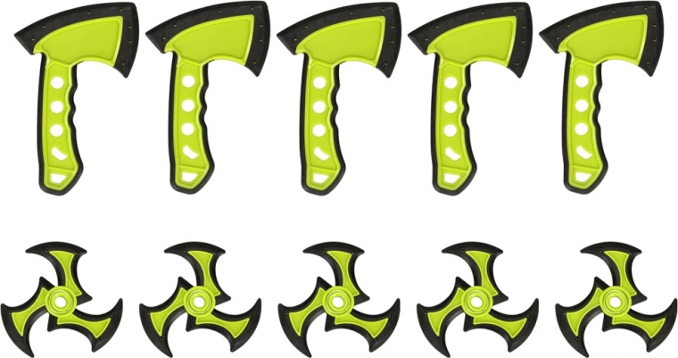 Hachas y shuriken blandos y seguros