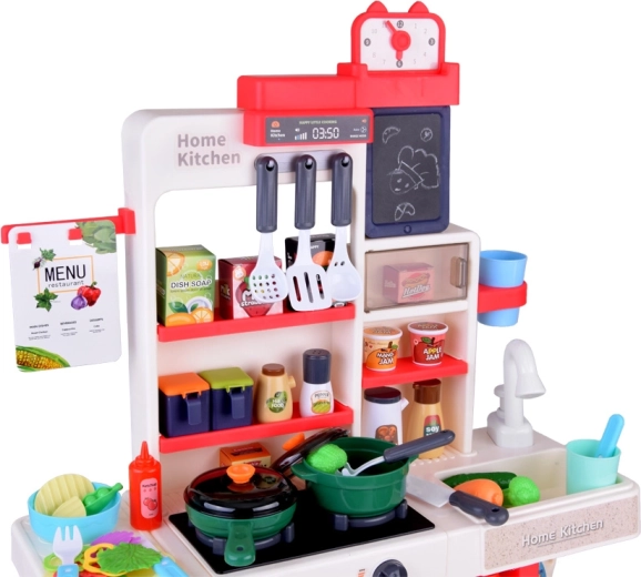 Pizarra, reloj y amplio equipamiento