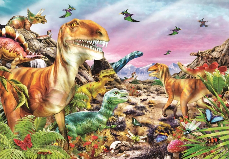 Un cautivador mundo de dinosaurios