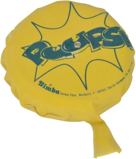 Cojín de pedos amarillo con gráficos divertidos