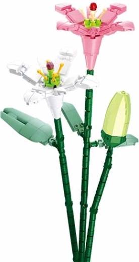 Elegante lirio de bloques como decoración permanente