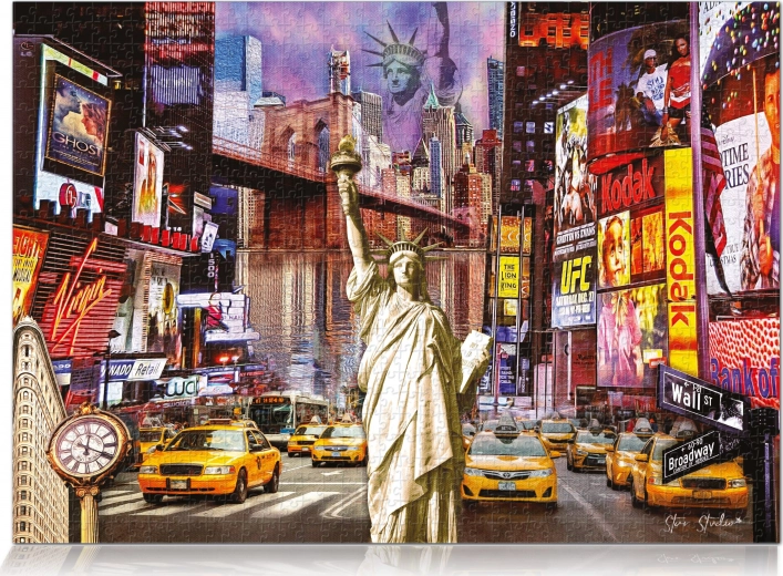 Vibrante collage de Nueva York