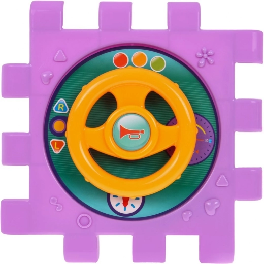 Volante, teléfono y puertita con llave