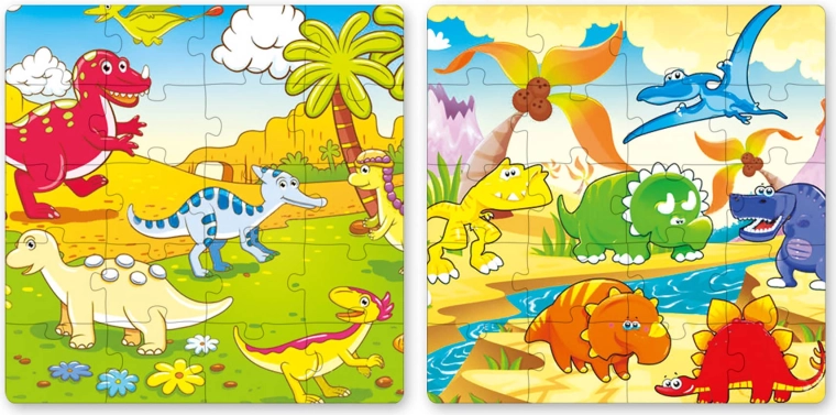Dos escenas de puzle en un solo libro