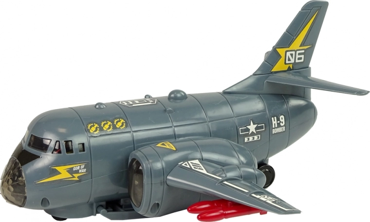 Diseño Gris con Cohetes Rojos