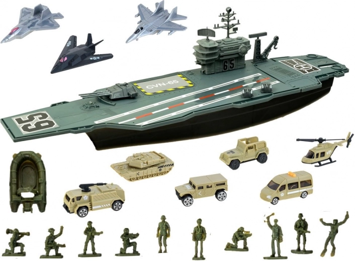 Amplio equipamiento militar en un solo set