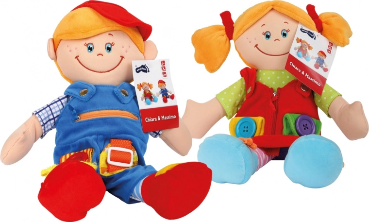 Set de dos muñecas para aprender a vestirse