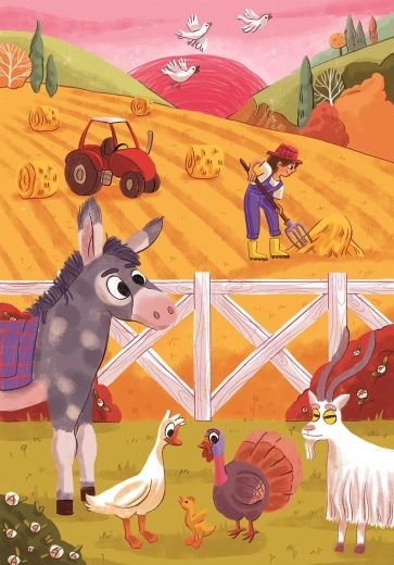 Tres divertidas escenas de granja