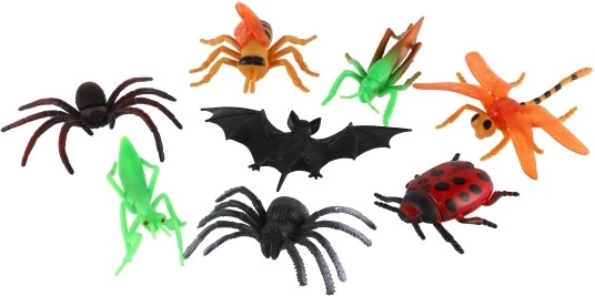 Juego de insectos colorido y variado