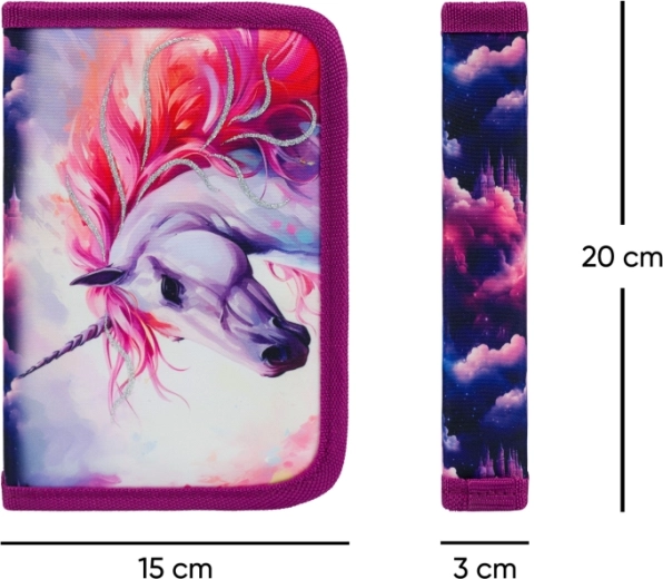 Diseño mágico de unicornio y reino