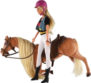 Caballo con larga crin para peinar y movimiento realista