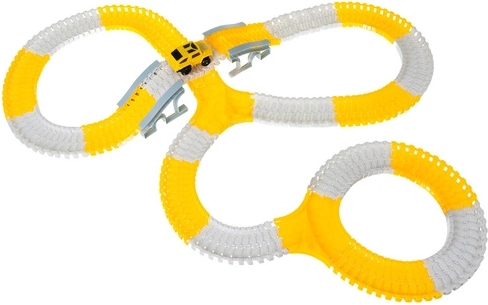 Vía flexible con encaje para configuraciones infinitas