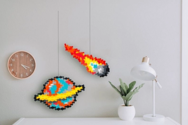 Elegante decoración espacial para la habitación