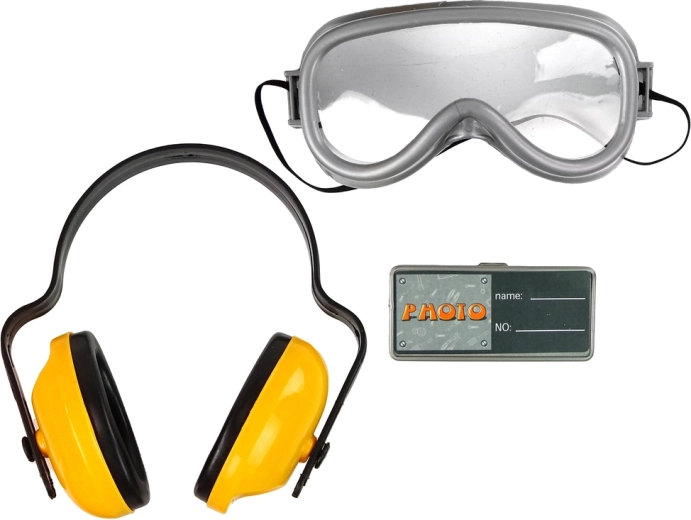Gafas de protección y orejeras para un juego seguro