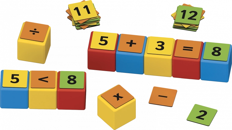 Matemáticas divertidas: cálculo con clips y cubos