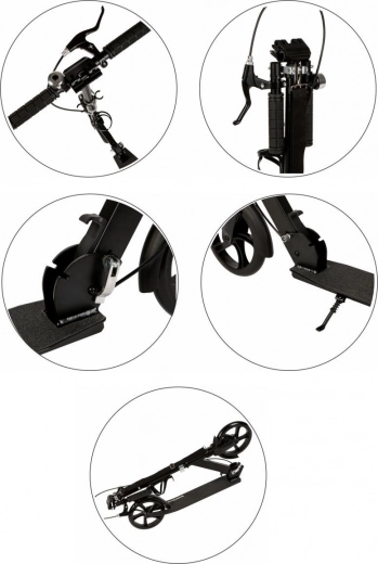 Sistema de frenado doble y chasis plegable