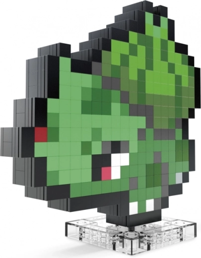 Figura pixelada de BULBASAUR con aspecto retro