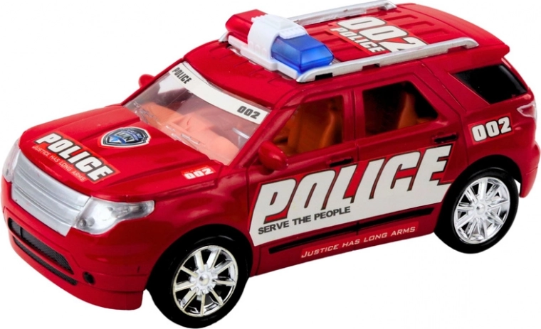 Coche patrulla detallado con barra de luces
