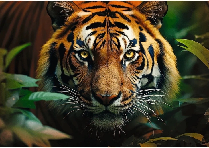 Majestuoso motivo de tigre