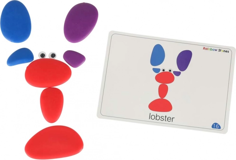 Mosaico creativo e imágenes con tarjetas