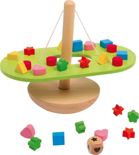 Piezas de madera de colores