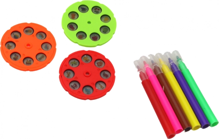 3 discos intercambiables con diferentes motivos