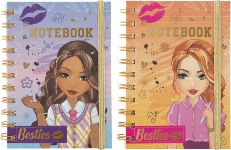 Diseño con estilo Besties con encuadernación dorada
